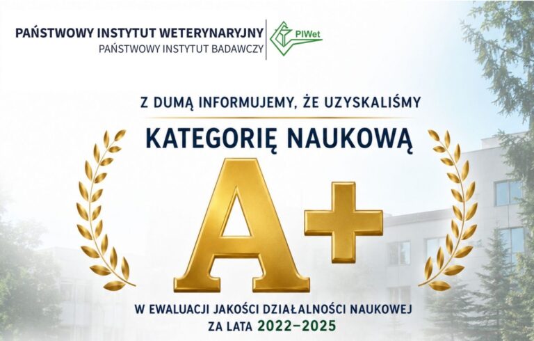 Państwowy Instytut Weterynaryjny – PIB z kategorią naukową A+
